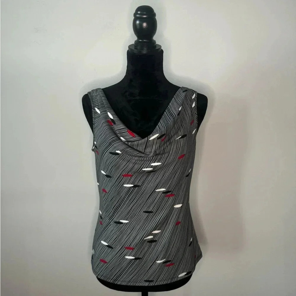 VTG Business Y2K New York & company Cowl Neck Top size M